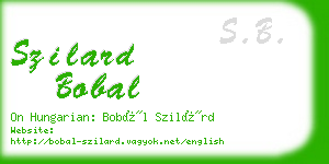 szilard bobal business card